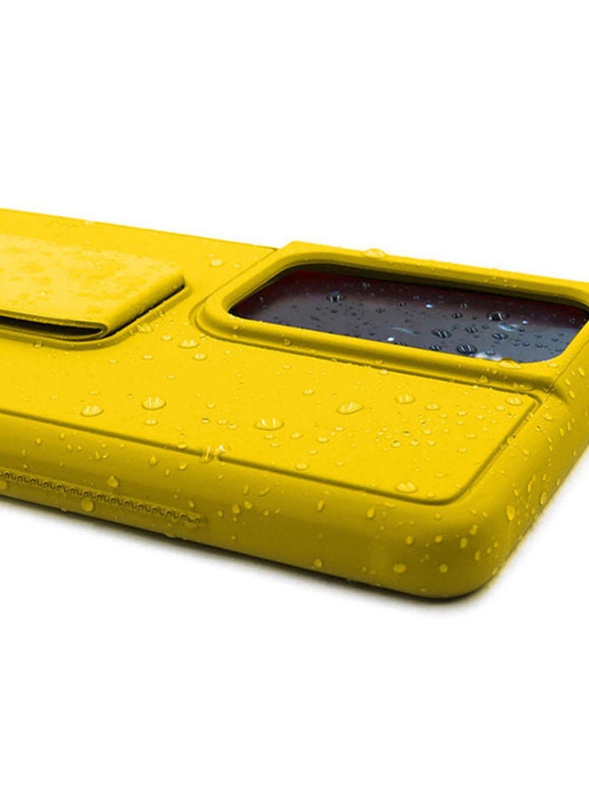 NIBEMINENT Pack Of Ceramic Nano Screen Protector With Silicone Hand Band Grip Cover Case For Samsung Galaxy S21 Ultra 5G 6.8inch Yellow/Clear - Image 5