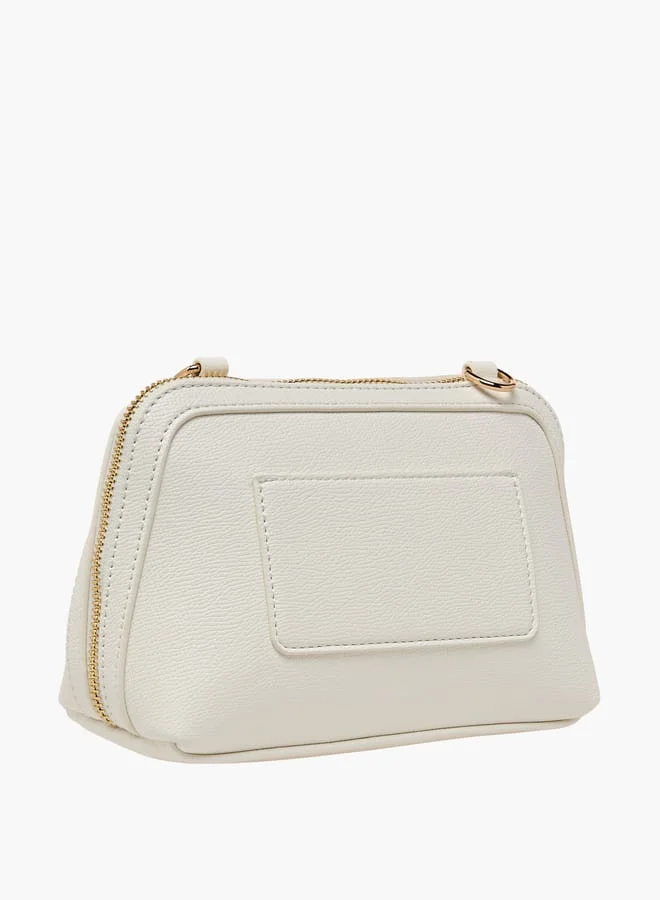 MISSY Women Panelled Crossbody Bag with Detachable Strap and Zip Closure