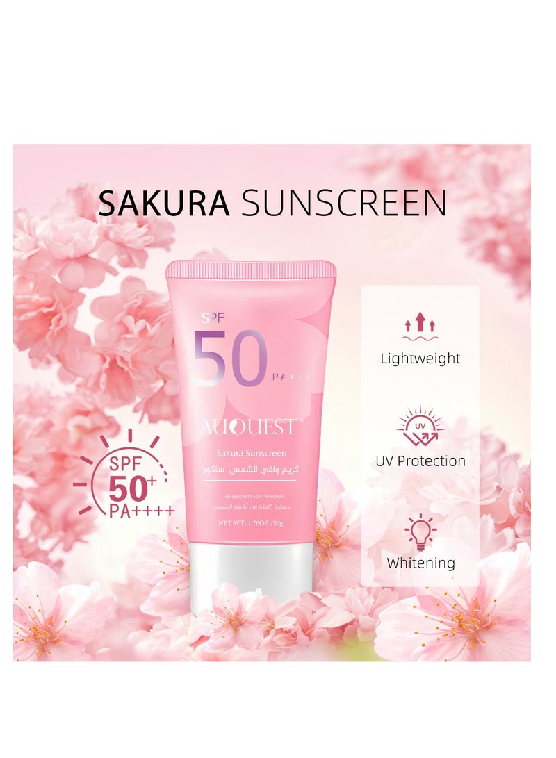 AuQuest Sakura sunscreen cream provides complete protection from the sun's rays 50g - Image 5
