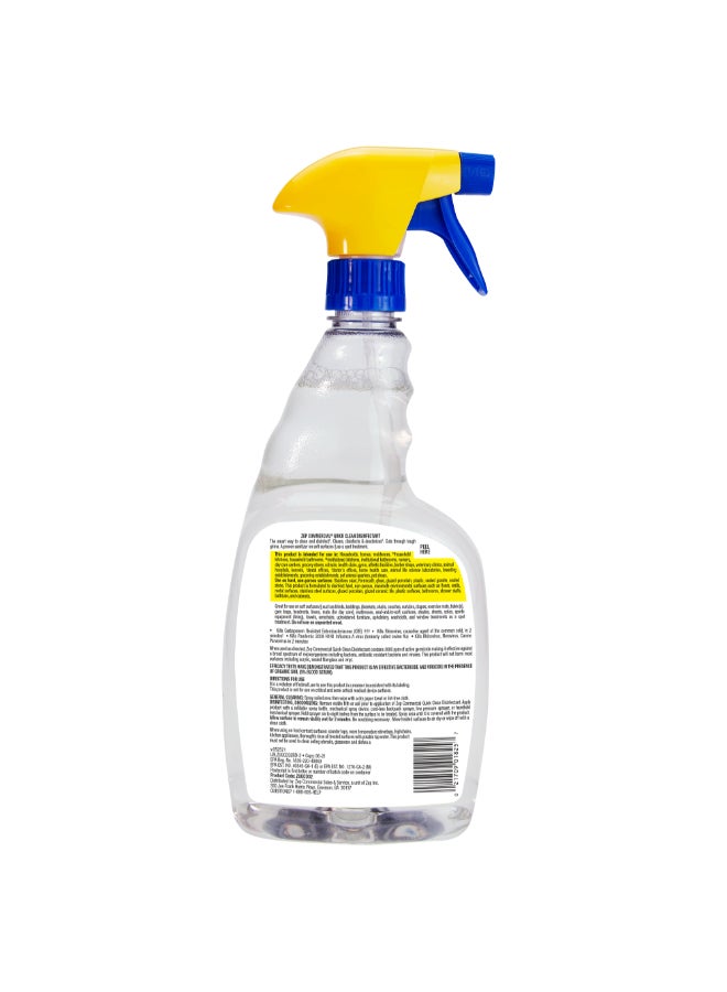 Zep Commercial Quick Clean Disinfectant Cleaner Spray Clear 946 ml ZUQCD32 - Image 2