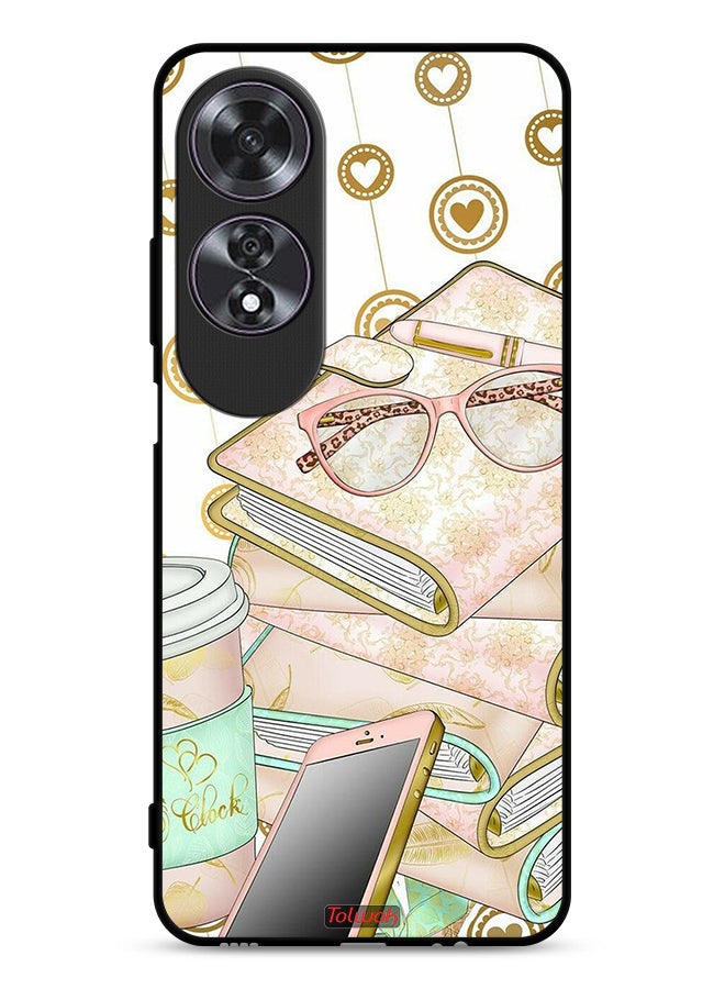 Tolwak Oppo A60 Protective Case Cover Glasses On Books - Image 1