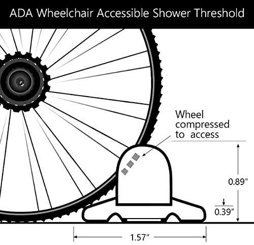 Duzzy 39 Inch Collapsible Shower Threshold Water Dam, Ideal for Wheelchair Accessible, Suitable for Accessibility ADA Handicap Showers - Image 2