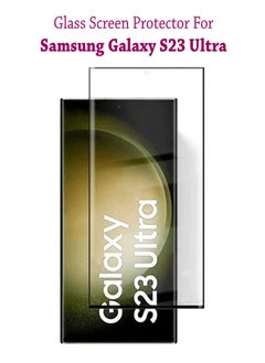 Tempered Glass Screen Protector For Samsung Galaxy S23 Ultra - Black