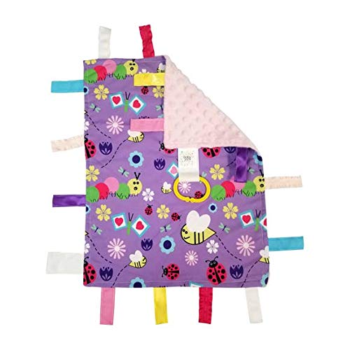 The Learning Lovey Lovey Sensory Tag Toy Garden Flowers Butterflies Blanket - Image 1