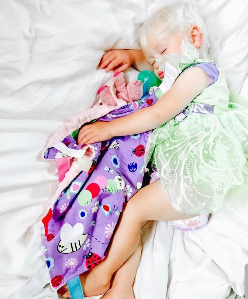 The Learning Lovey Lovey Sensory Tag Toy Garden Flowers Butterflies Blanket - Image 2