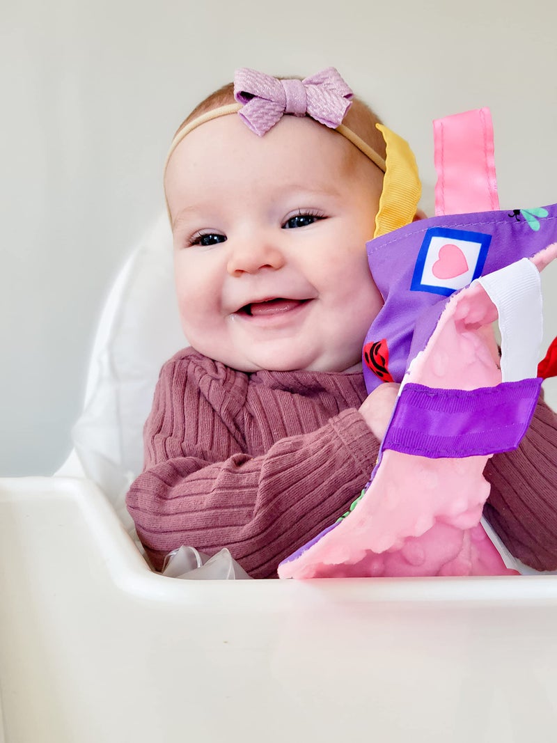 The Learning Lovey Lovey Sensory Tag Toy Garden Flowers Butterflies Blanket - Image 4