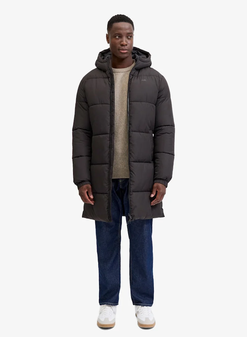 JJ Rebel  Logo detailed long puffer jacket for Men | Best Price UAE