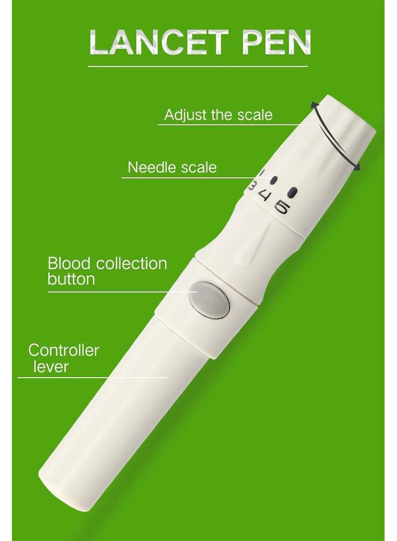 He House Diabetes Testing Kit with Blood Glucose Monitor, 50 Test Strips, 50 Lancets, Alcohol Pads & Lancing Device – No Coding, Accurate Home Use Meter - Image 4