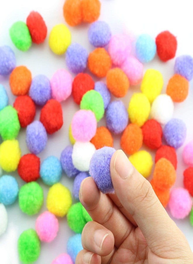 NX Garden Multi-Color Pompoms 200PCS 1 Inch Multi-Color Pompoms Arts and Crafts Fuzzy Pom Poms Balls Creative Decorations - Image 2