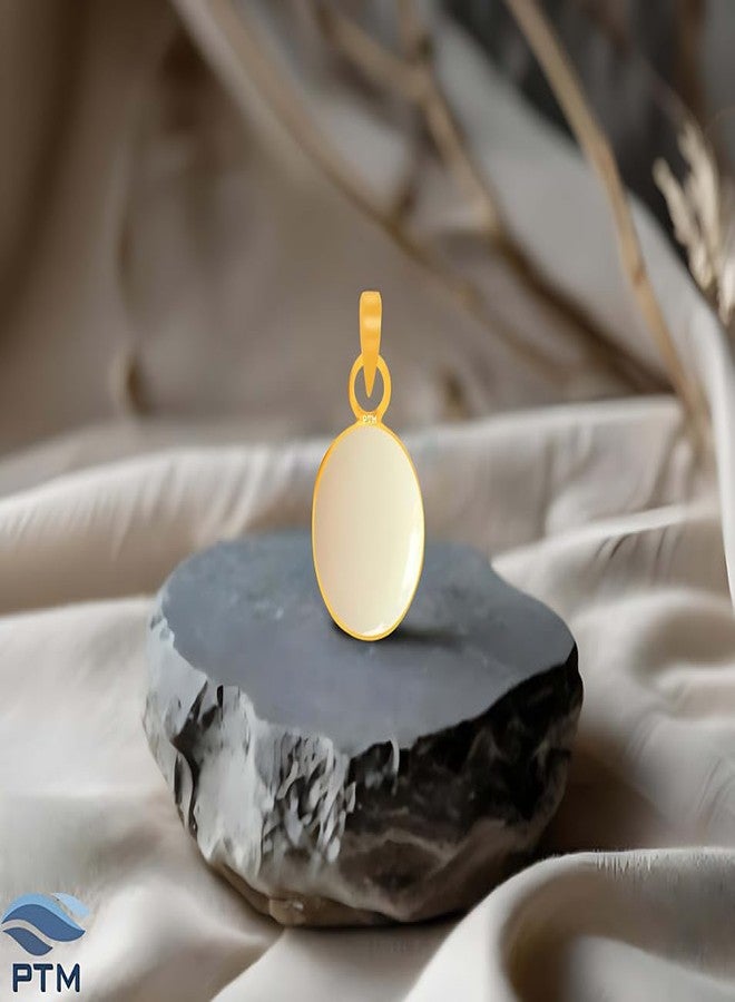 Ptm Opal 6.25 Ratti or 5.5 Carat Natural Certified Astrological Gemstone Panchdhatu/5 Metals 22k Gold Plated pendant for Men & Women -nvdhp3625 - Image 2