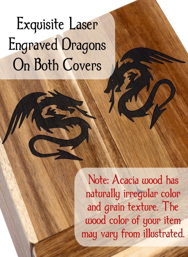 Tapeera Wooden Magnetic Dice Tower with Tray - Dungeons and Dragons Accessory - Portable Dice Roller for Tabletop RPG - DND Gifts - Image 5