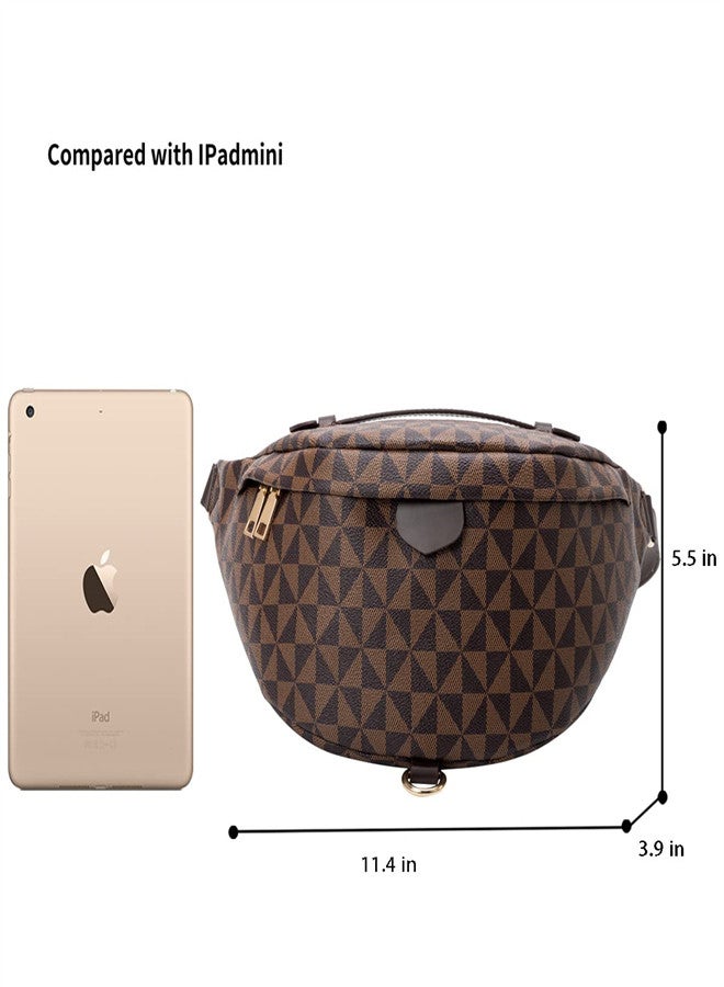 KASTWAVE Fanny Pack Crossbody Bags for Women, Fashion Sling Bag for Girls, Small Belt Chest Bum Bag, PU Leather Waterproof Checkered Fanny Packs for Runing, Shopping, Travel - Image 5