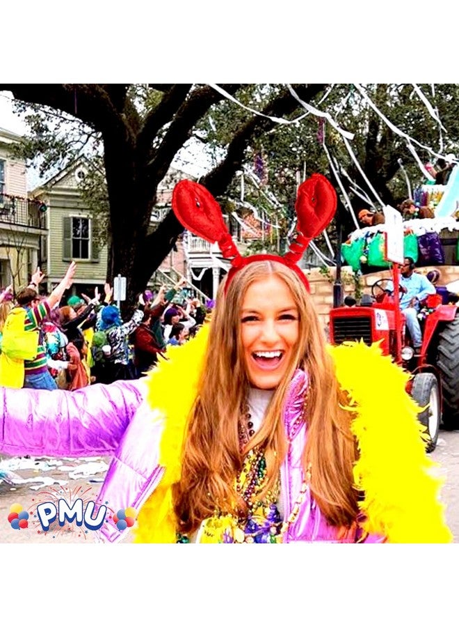 PMU Mardi Gras Red Crawfish Lobster Headband Holiday Party Headwear Costume For Men And Women (1 Pkg) Pkg 1 - Image 2