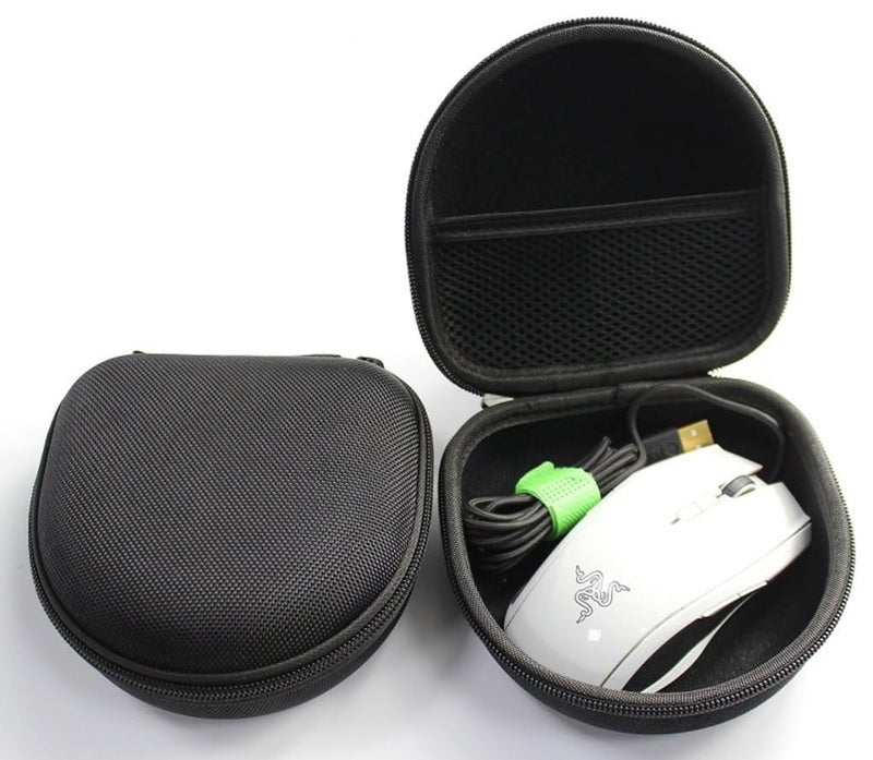 VERTUS® Wired Mouse Storage Case, Portable Gadget Organiser Case | Storage Organizer Bag for Adapters, Power Bank, USB Flash Drive, Cable, Charger, Wireless Mouse, Headphones, Portable SSD (Black) - Image 4