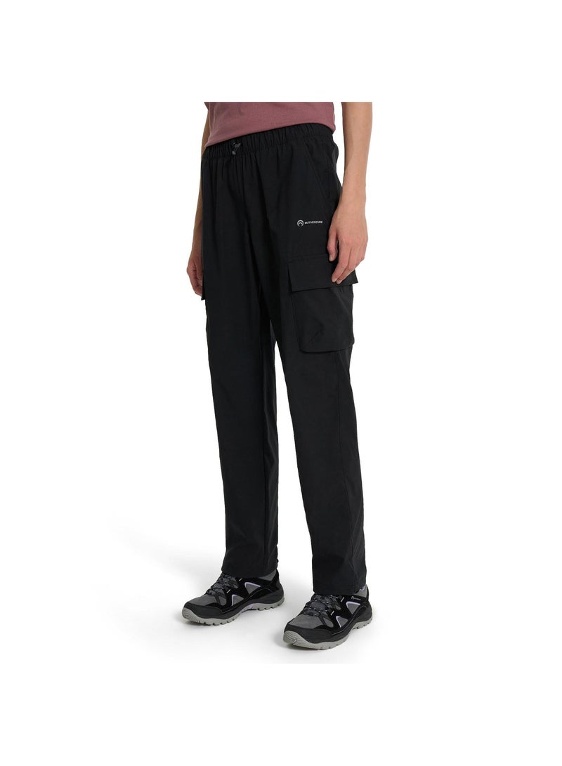 Outventure Women's Black Trousers +ADD GREEN Technology, Water-Repellent +ADD SHIELD, Reflective Elements, 4 Pockets, Ideal for Hiking & Outdoo - Image 4