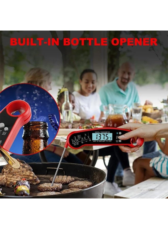 بتيمفم ميزان حرارة رقمي للحوم سريع القراءة، مقاوم للماء وسريع للطهي، مزود بمسبار قابل للطي وشاشة LCD بإضاءة خلفية، مناسب للشواء، والمطبخ، والاستخدام الخارجي. - Image 5