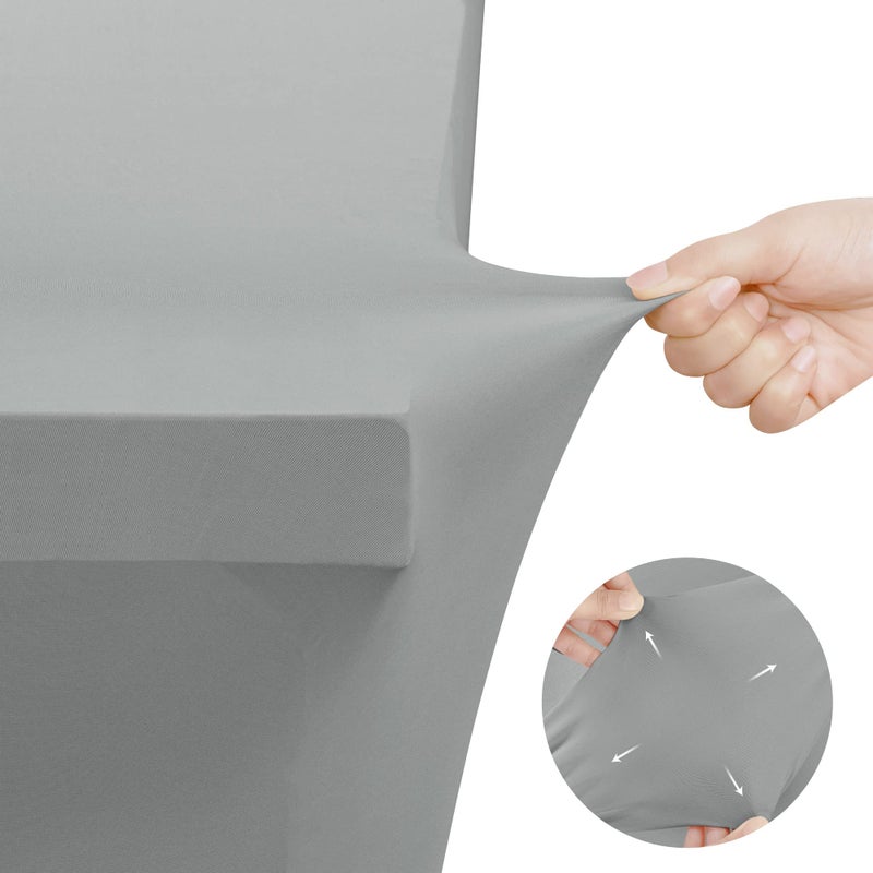 Utopia Kitchen Spandex Tablecloth 2 Pack [6FT  Grey] Tight  Fitted  Washable and Wrinkle Resistant Stretch Rectangular Patio Table Cover for Event  Wedding  Banquet & Parties [72Lx30Wx30H Inch] - Image 5