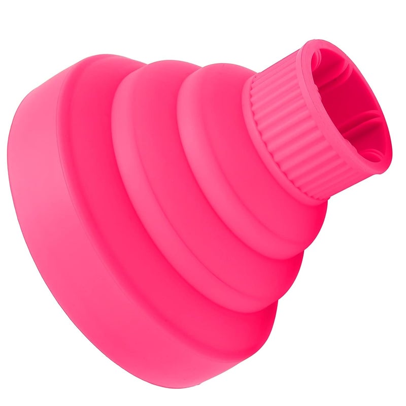 woobles Hair Dryer Diffuser Universal Collapsible Silicone Hair Dryer Diffuser Portable Travel Folding Hair Blow Dryer Diffuser(Pink) Pink - Image 5