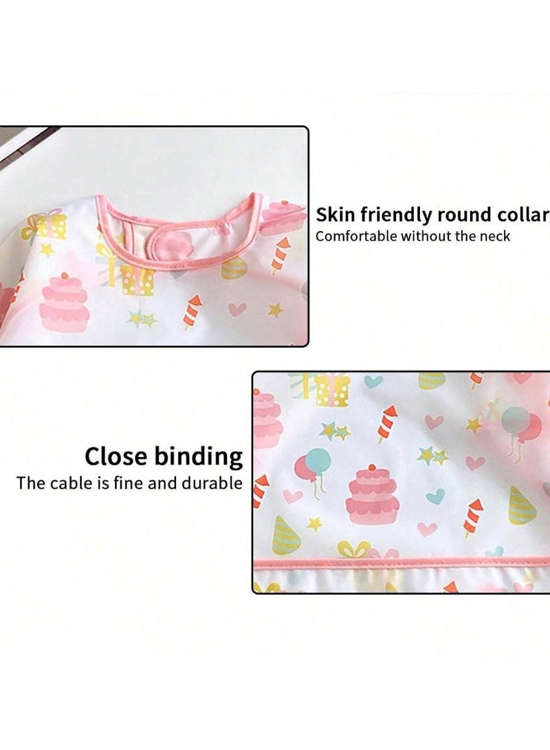 Bebiland 2 Pack Baby Long Sleeve Bibs for Babies Toddlers 0 Months-3 Years, Coverall Weaning Bib, Easy Wipe Clean Soft Waterproof Gifts - Image 3