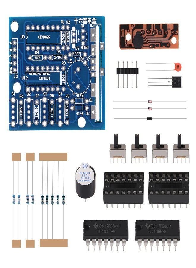 ACEIRMC DIY Electronic 16 Music Sound Box DIY Kit Module Practice Learning Kits for Arduino (Blue) - Image 1