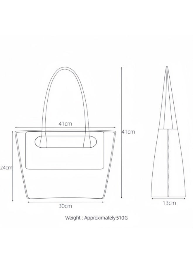 Women's Celine Style Multi-function Tote Handbag - Large Capacity Shoulder & Crossbody Bag, Brown - Image 4