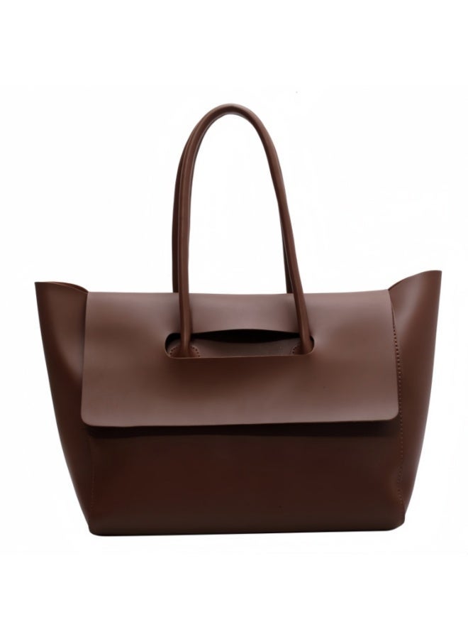 Women's Celine Style Multi-function Tote Handbag - Large Capacity Shoulder & Crossbody Bag, Brown - Image 1