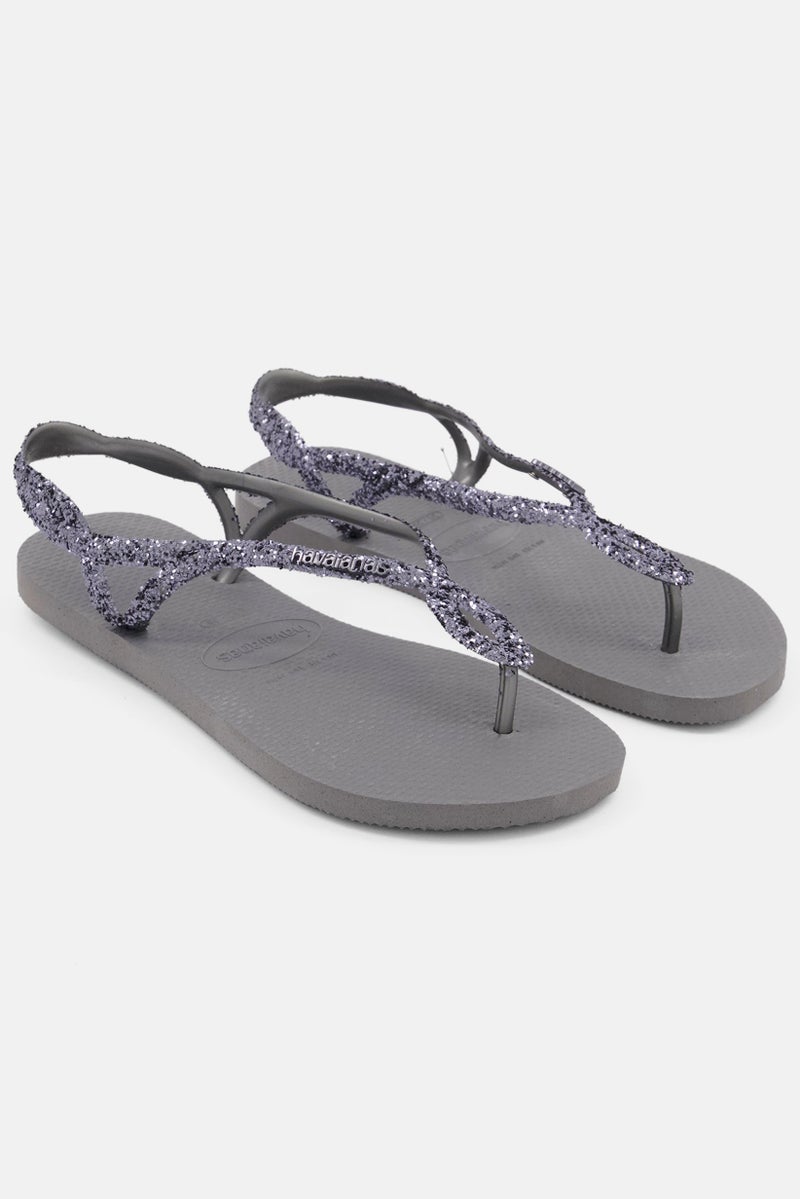 havaianas Women Style 2 Luna Premium II Slingback Slippers, Steel Grey  - Image 1