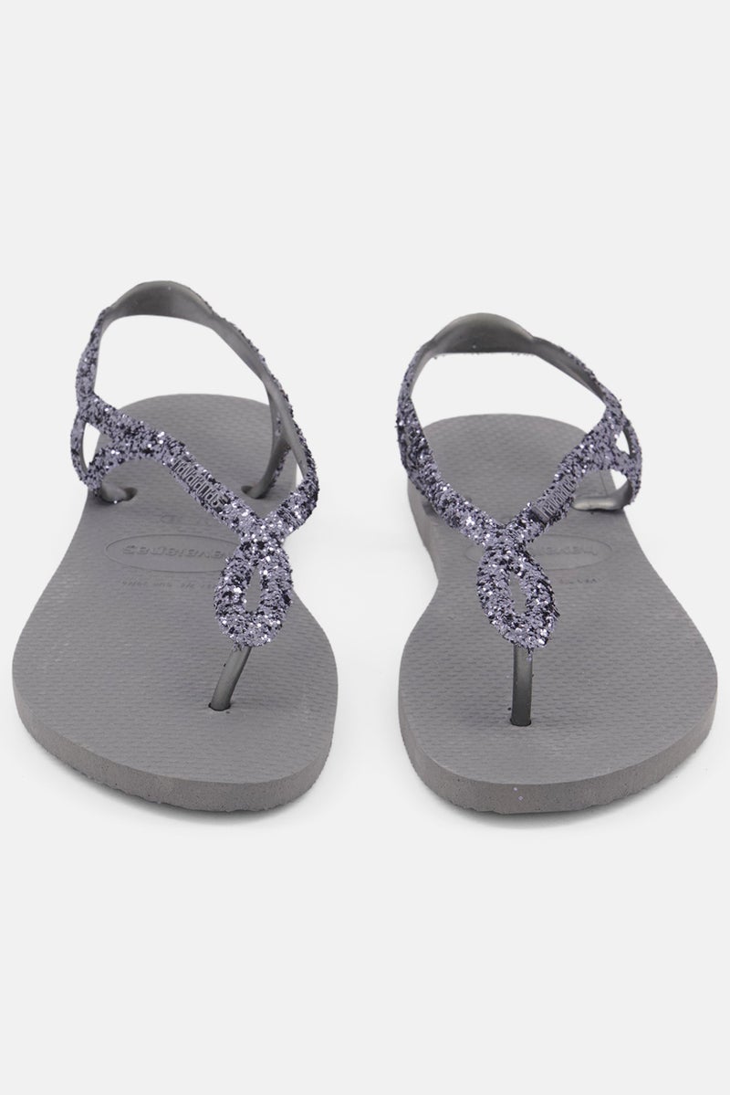 havaianas Women Style 2 Luna Premium II Slingback Slippers, Steel Grey  - Image 3