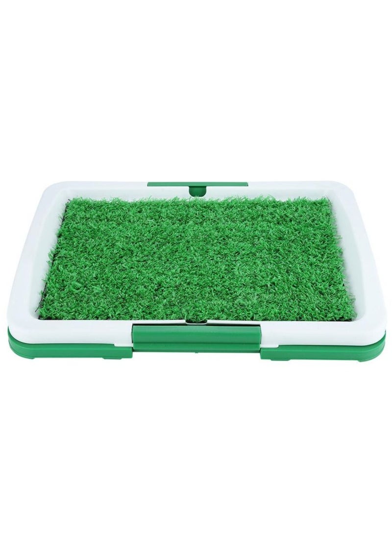 Generic - Dog Litter Box Pad Potty Training Synthetic Grass Mesh Tray 3 Layer Pet Toilet for Dogs Indoor Outdoor Use - Image 1