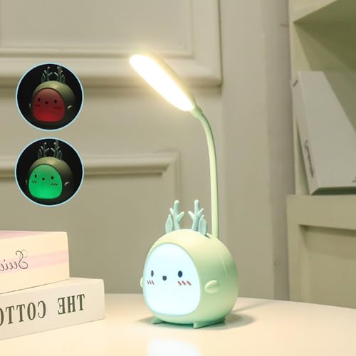 Flenzy Plastic Cute Deer Table LED Desk Lamp with Pen Holder, Blue, Pack of 1 - Image 3