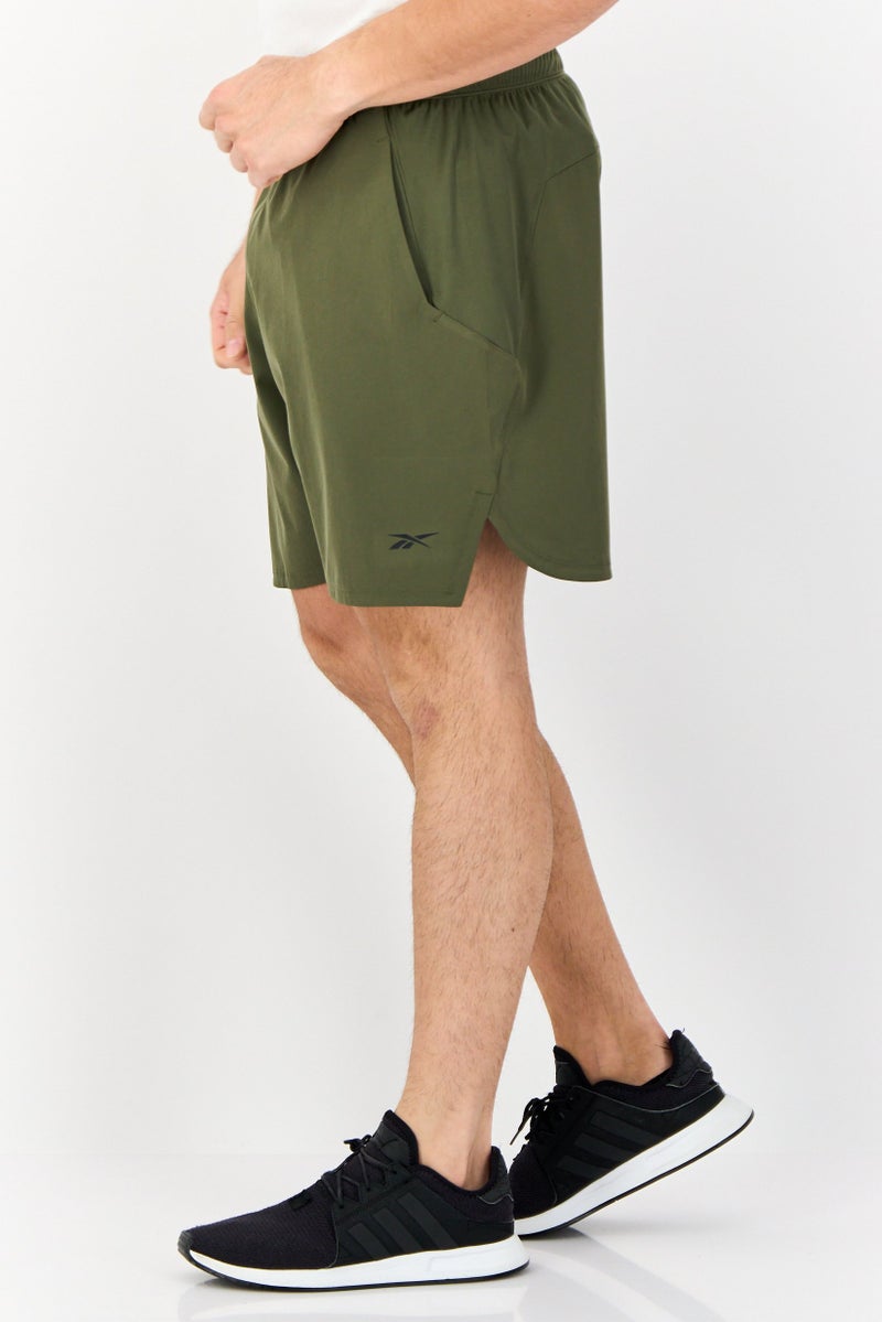 Reebok Men Sportswear Fit Training Shorts, Dark Olive  - Image 3