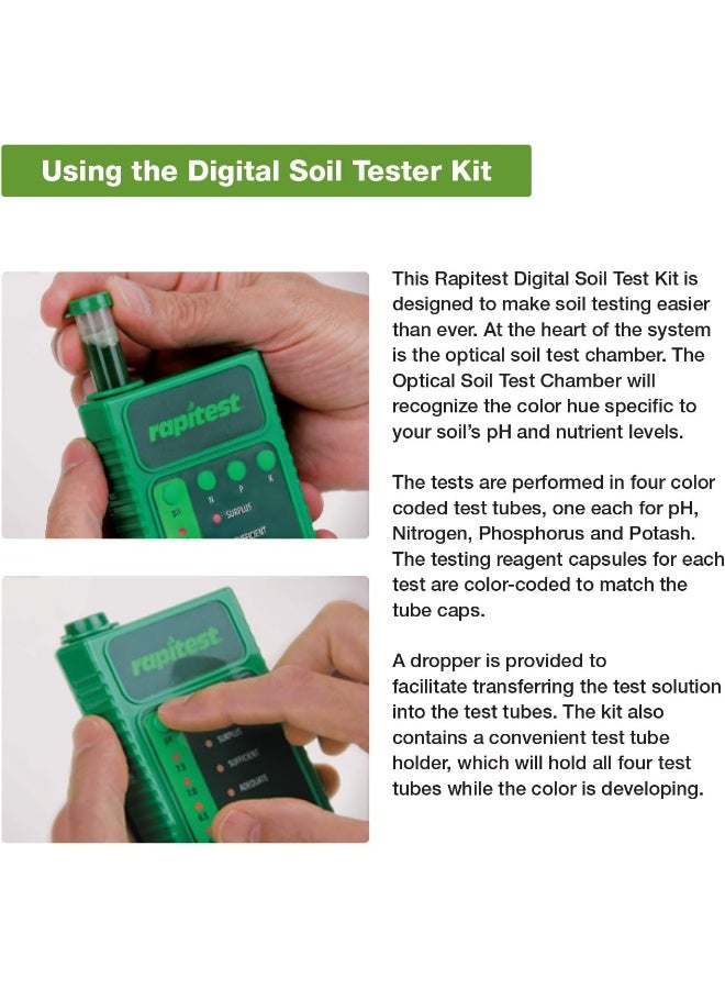 Luster Leaf 1605 Digital Soil Kit For Ph, N, P And K, 25 Tests  - Image 1