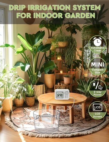 moistenland [2025 Upgraded] Automatic Watering System, 15 Potted Indoor Houseplants Support Plant Waterer, Vacation Plant Watering Devices, with Digital Programmable Water Timer - Image 2