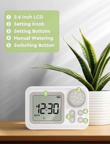 moistenland [2025 Upgraded] Automatic Watering System, 15 Potted Indoor Houseplants Support Plant Waterer, Vacation Plant Watering Devices, with Digital Programmable Water Timer - Image 4