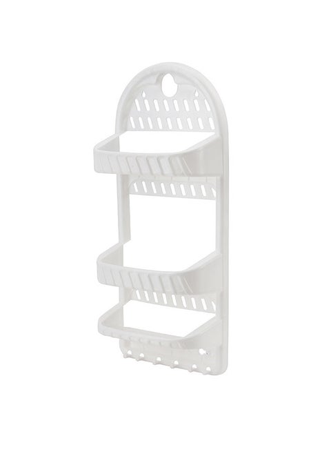 Royalford 3 Layer Hanging Bathroom Organizer- RF11301|  Ideal Organizer for Toiletries, Dcor| Strong and Durable Construction| White