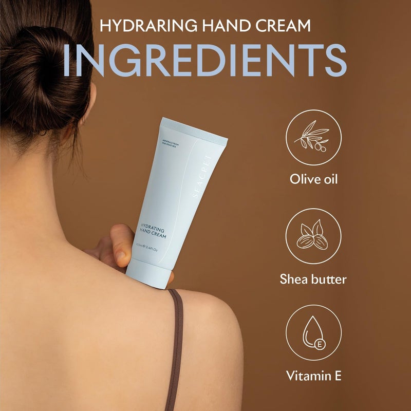 SEACRET Minerals Hand Cream, From The Dead Sea, Shea Butter Deeply Hydrates, Peony Scent, 5.1 Fl Oz / 145 ml - Image 5