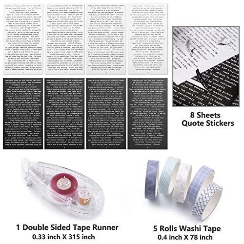 JOYCHOIC Vintage Scrapbooking Supplies Aesthetic Journaling Kit, Scrapbook Papers Quote Stickers TN Notebook Large Collection for Bullet Junk Journal, Planner DIY Arts Craft Collage, Beginners - Image 5