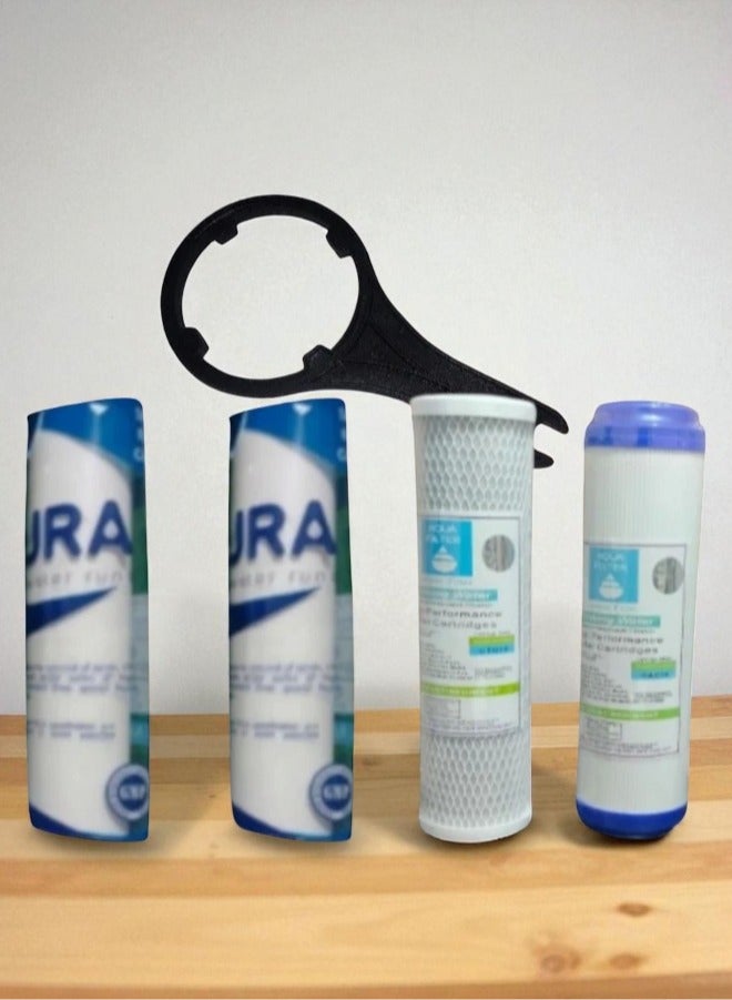 Pura 4-piece 3-stage water filter replacement candle set