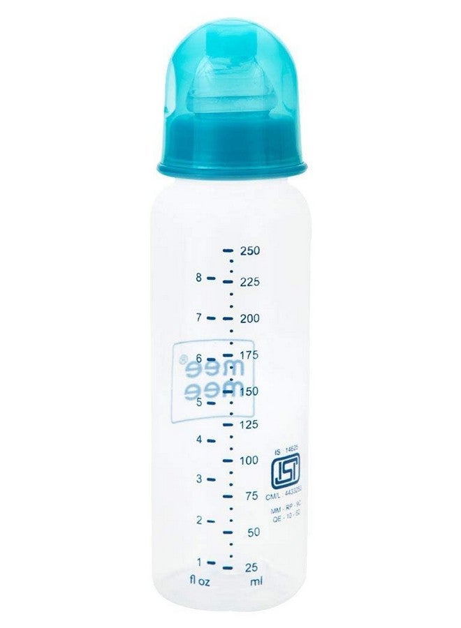 مي مي زجاجة رضاعة مي مي 250 مل | زجاجة حليب أطفال خالية من مادة BPA مع تقنية Eazy Flo وصمام مضاد للمغص وتصميم غير سام ومريح للأطفال حديثي الولادة/الرضع/الأطفال الصغار حتى سن 3 سنوات (أزرق، عبوة من قطعتين) - Image 4