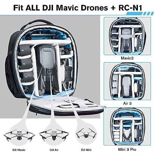 Lykus M1 Travel Backpack Case for Mini 4 Pro3 Pro4KDJI Air 3SMavic 3 Classicwith RCN1RCN2 Remote Controller - Image 5