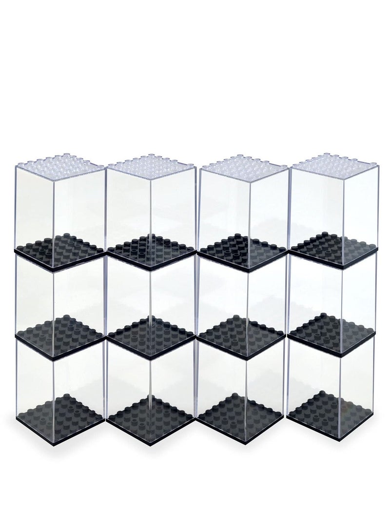 12 Pack Display Case, Acrylic Display Case, Action Figure Toys Storage, Suitable for Kids and Adults Toys and Collectibles - Image 1