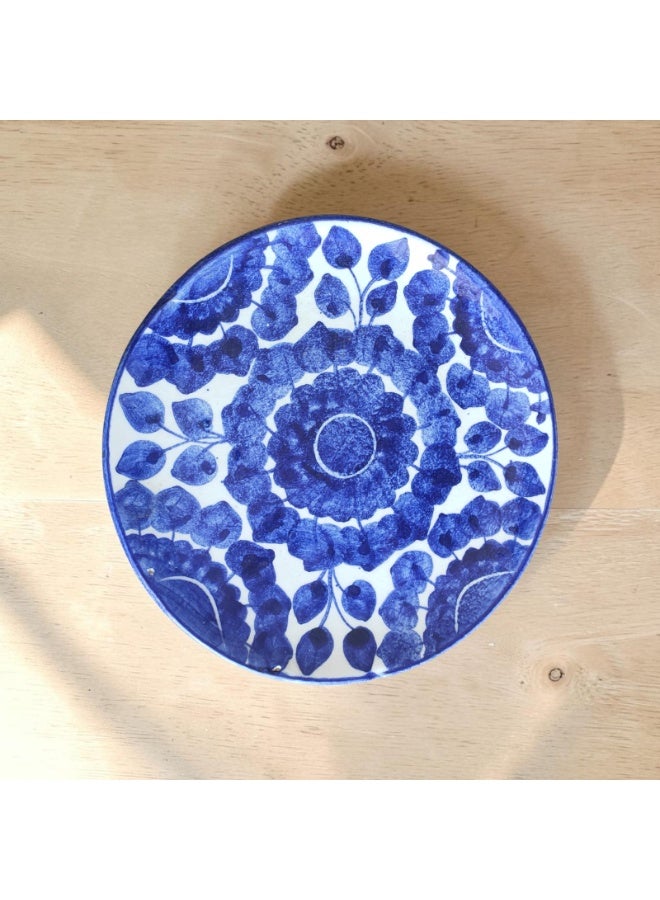 color zone pottery A hand-painted ceramic and porcelain plate, suitable for decoration and serving food. Microwave, dishwasher, and oven safe. Lightweight and scratch-resistant. 20 cm - Image 2