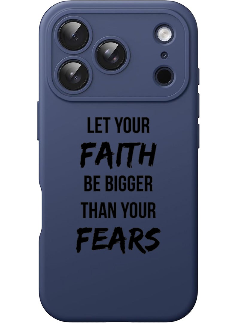 Theodor Protective Slim Fit Case Liquid Silicone Cover with Full Body Protection Anti-Scratch Shockproof Case For Apple iPhone 17 Pro Max (Blue) let-your-faith - Image 1