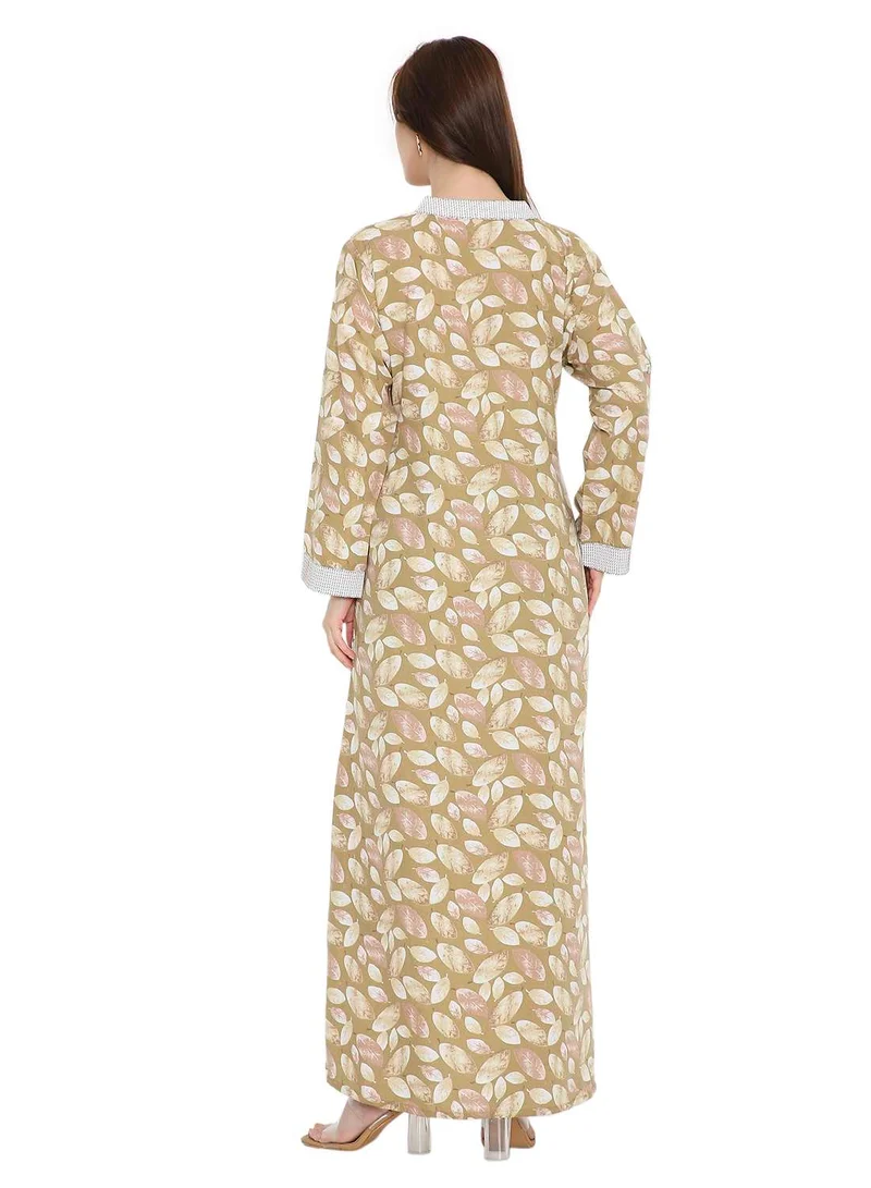 HANA & SARA UNIQUE LONG PRINTED CASUAL STYLED ARABIC KAFTAN JALABIYA DRESSES