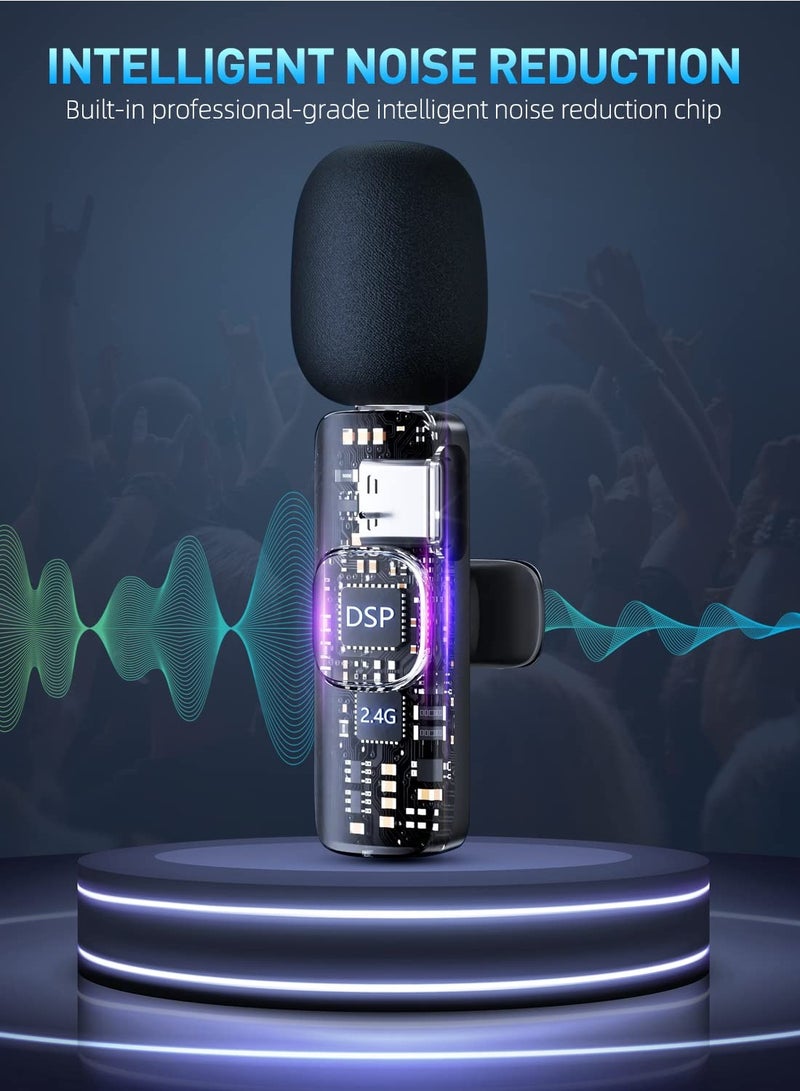 BORTONY 2 Pack Wireless Lavalier Microphones Clip On Microphones for iPhone iPad Crystal Clear Sound Quality for Recording Live Streaming YouTube Facebook TikTok - Image 3