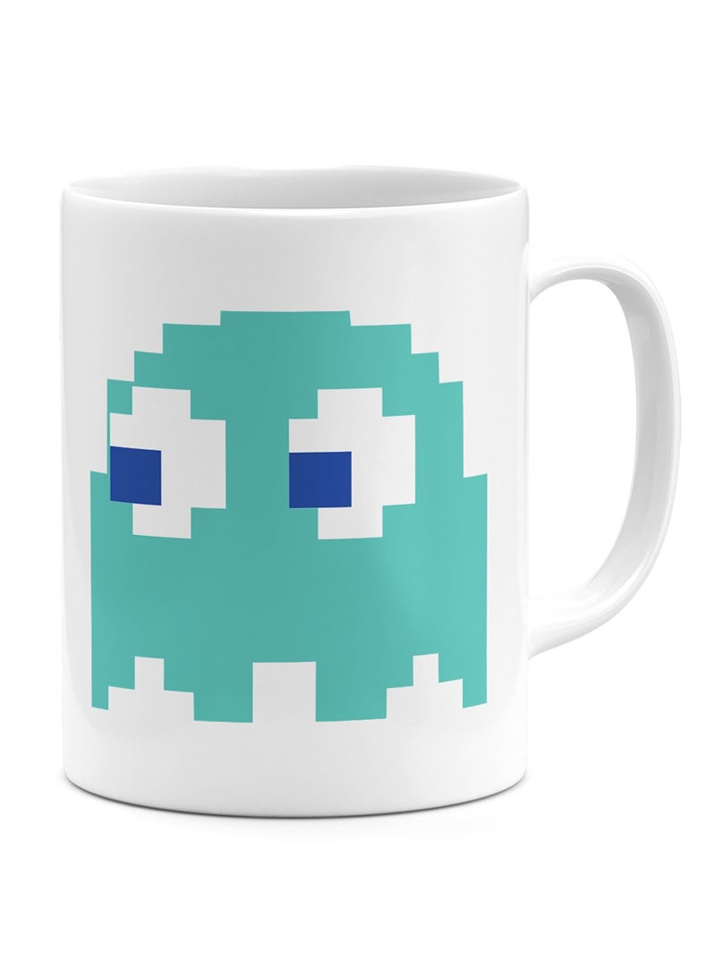Pac Man White Ceramic Coffee Mug