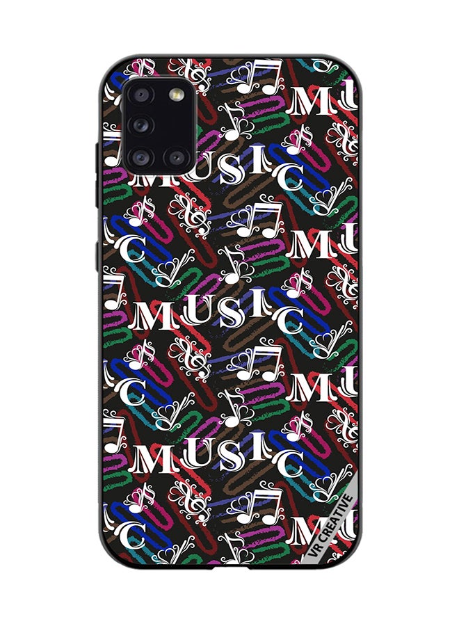 VR CREATIVE Protective Case Cover For Samsung Galaxy A31 Music Pattern Design Multicolour - Image 1
