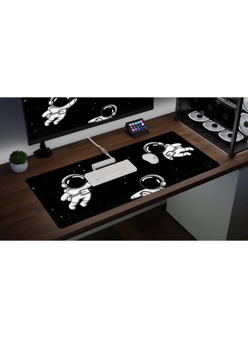 وسادة ألعاب موسعة 900 × 40 × 3 مم أسلوب فن كامل وسادة ماوس قاعدة مطاطية غير قابلة للانزلاق وسادة لوحة مفاتيح كبيرة بحواف مخيطة - Image 3