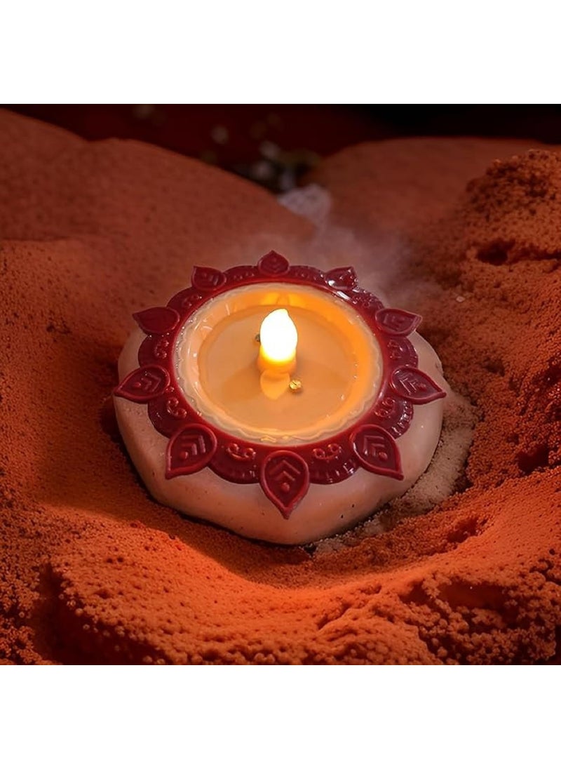 KIRIADA KIRIADA Lotus Water Sensor Diya Lights Electric Flameless Smokeless 8 PCS LED Diyas EcoFriendly for Puja EDiya Warm Ambient Lights Home Decor Diwali Festivals Decoration New Year  - Image 5