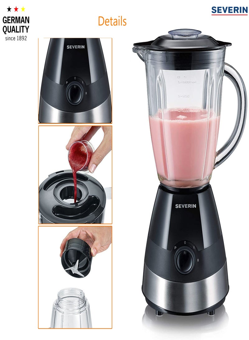 Severin,Stand Mixer & Jug Blender 1.5L with 550 W of Power SM 3718, Black - Image 3